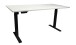 Schreibtisch >Ben< höhenverstellbar, weiss / schwarz - 160x74/117x77cm (BxHxT)