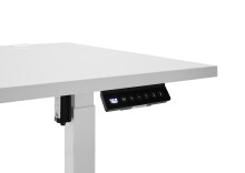 Schreibtisch >Ben< höhenverstellbar bis 117cm, weiss - 160x74/117x77cm (BxHxT)
