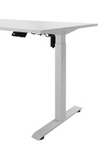 Schreibtisch >Ben< höhenverstellbar bis 117cm, weiss - 160x74/117x77cm (BxHxT)