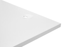 Schreibtisch >Ben< höhenverstellbar bis 117cm, weiss - 160x74/117x77cm (BxHxT)