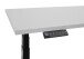 Eckschreibtisch >Ben< höhenverstellbar, weiss / schwarz - 180x74/117x177cm (BxHxT)