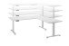 Eckschreibtisch >Ben< höhenverstellbar bis 117cm, weiss - 180x74/117x177cm (BxHxT)