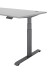 Eckschreibtisch >Ben< höhenverstellbar, weiss / silber - 180x74/117x177cm (BxHxT)
