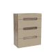 Schubkastenkommode >TIZANO<  4 Schübe, Eiche Antik Dekor/ Beige Glanz  - 80x104,6x43,1cm (BxHxT)