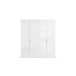 Drehtürenschrank >Fifty< 2 Böden / 2 Kleiderstangen, in weiß Hochglanz / alpinweiß - 201x223x60 (BxHxT)