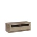 Lowboard >TIZANO< 2 Schübe, Eiche Antik Dekor / Beige Glanz - 143,8x49,7x52,1cm (BxHxT)