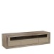 Lowboard >TIZANO< 3 Schübe, Eiche Antik Dekor / Beige Glanz - 193,8x49,7x52,1cm (BxHxT)
