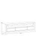 Lowboard >TIZANO< 3 Schübe, Eiche Antik Dekor / Beige Glanz - 193,8x49,7x52,1cm (BxHxT)