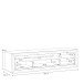 Lowboard >TIZANO< 3 Schübe, Eiche Antik Dekor / Beige Glanz - 193,8x49,7x52,1cm (BxHxT)