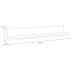 Wandboard >TIZANO< in Eiche Antik Dekor / Beige Glanz - 143,8x23,5x25cm (BxHxT)