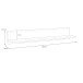 Wandboard >TIZANO< in Eiche Antik Dekor / Beige Glanz - 143,8x23,5x25cm (BxHxT)