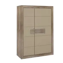 Highboard >TIZANO< LED, in Eiche Antik Dekor /...
