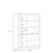 Highboard >TIZANO< LED, in Eiche Antik Dekor / Beige Glanz - 108,8x155,4x41,3cm (BxHxT)