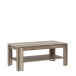 Couchtisch >TIZANO< Ablage, in Eiche Antik Dekor - 110x45x60cm (BxHxT)