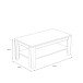 Couchtisch >TIZANO< Ablage, in Eiche Antik Dekor - 110x45x60cm (BxHxT)