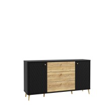 Sideboard >FIXSMILE< 3 Schübe, Mauvella Eiche...