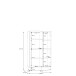 Stauraumvitrine >FIXSMILE< 2 Türen, Mauvella Eiche Dekor / Schwarz - 93,3x158,2x41,5cm (BxHxT)