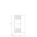 Stauraumvitrine >FIXSMILE< 2 Türen, Mauvella Eiche Dekor / Schwarz - 93,3x158,2x41,5cm (BxHxT)