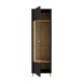 Stauraumvitrine >FIXSMILE< 1 Tür, Mauvella Eiche Dekor / Schwarz - 58,6x196,6x41,5cm (BxHxT)