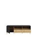 Lowboard >FIXSMILE< 1 Schublade, Mauvella Eiche Dekor / Schwarz - 158,3x52,6x41,5cm BxHxT