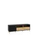 Lowboard >FIXSMILE< 1 Schublade, Mauvella Eiche Dekor / Schwarz - 158,3x52,6x41,5cm BxHxT