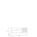 Lowboard >FIXSMILE< 1 Schub, Mauvella Eiche Dekor / Schwarz - 138,3x52,6x41,5cm (B/H/T)