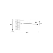 Wandboard >FIXSMILE< in Mauvella Eiche Dekor / Schwarz - 140x60x21,9cm (BxHxT)