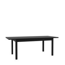 Kulissen-Esstisch >FIXSMILE< ausziehbar bis 207cm, schwarz - 160,4/207x76,6x90cm (BxHxT)