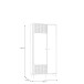 Garderobenschrank >FIXSMILE< 2 Türen, Mauvella Eiche Dekor / Schwarz - 93,3x196,6x41,5cm (BxHxT)