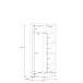 Garderobenschrank >FIXSMILE< 2 Türen, Mauvella Eiche Dekor / Schwarz - 93,3x196,6x41,5cm (BxHxT)