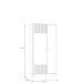 Garderobenschrank >FIXSMILE< 2 Türen, Mauvella Eiche Dekor / Schwarz - 93,3x196,6x41,5cm (BxHxT)