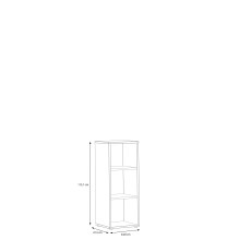 Regal >GOLDSBORO< 2 Böden, Artisan Eiche Dekor - 44,8x115,1x41,5cm (BxHxT)