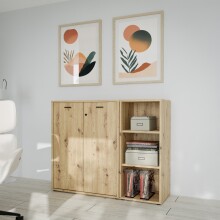 Regal >GOLDSBORO< 2 Böden, Artisan Eiche Dekor - 44,8x115,1x41,5cm (BxHxT)