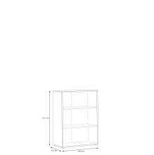 Regal >GOLDSBORO< 2 Böden, Artisan Eiche Dekor - 84,5x115,1x41,5cm (BxHxT)