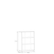 Regal >GOLDSBORO< 2 Böden, Artisan Eiche Dekor - 84,5x115,1x41,5cm (BxHxT)