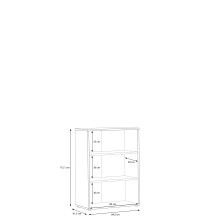 Regal >GOLDSBORO< 2 Böden, Artisan Eiche Dekor - 84,5x115,1x41,5cm (BxHxT)