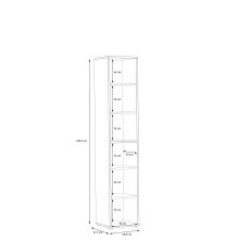 Regal >GOLDSBORO< 5 Böden, Artisan Eiche Dekor - 44,8x226,5x41,5cm (BxHxT)