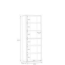 Regal >GOLDSBORO< 5 Böden, Artisan Eiche Dekor - 84,5x226,5x41,5cm (BxHxT)
