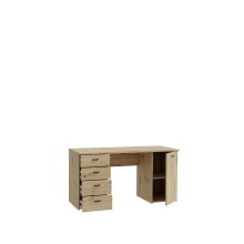 Schreibtisch >GOLDSBORO< 4 Schübe, 1 Tür, Artisan Eiche Dekor - 145,2x75,3x60cm (BxHxT)