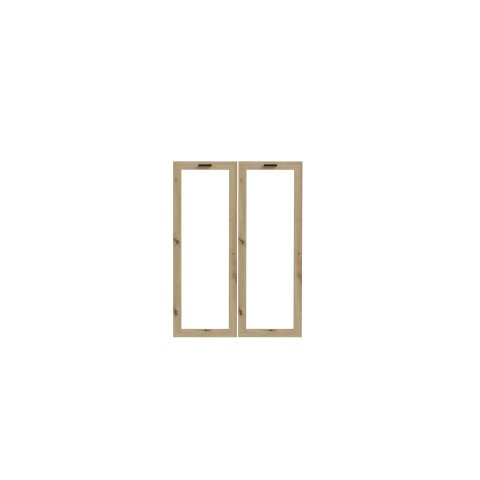 Glastür >GOLDSBORO< Front für Regal, in Artisan Eiche  - 79,1x108,5x1,5cm (BxHxT)