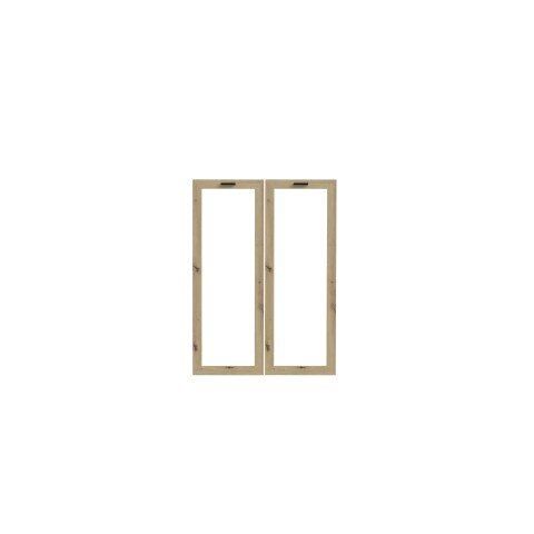 Glastür >GOLDSBORO< Front für Regal, in Artisan Eiche  - 79,1x108,5x1,5cm (BxHxT)
