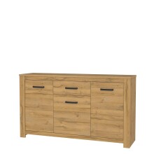 Sideboard >HAVANNA< 3 Türen, 1 Schub, Alteiche Dekor - 161,4x95,7x42,2cm (BxHxT)