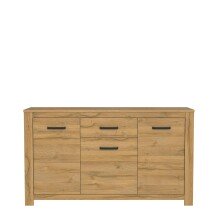 Sideboard >HAVANNA< 3 Türen, 1 Schub, Alteiche Dekor - 161,4x95,7x42,2cm (BxHxT)