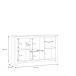Sideboard >HAVANNA< 3 Türen, 1 Schub, Alteiche Dekor - 161,4x95,7x42,2cm (BxHxT)