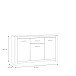 Sideboard >HAVANNA< 3 Türen, 1 Schub, Alteiche Dekor - 161,4x95,7x42,2cm (BxHxT)