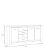 Sideboard >HAVANNA< 3 Türen, 4 Schübe, Alteiche Dekor  - 206x95,7x42,2cm (BxHxT)