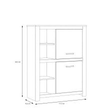 Highboard >HAVANNA< 2 Türen, Alteiche Dekor - 111,7x143,7x42,2cm (BxHxT)