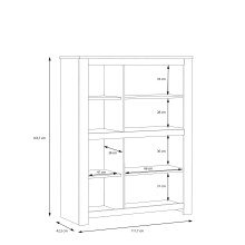 Highboard >HAVANNA< 2 Türen, Alteiche Dekor - 111,7x143,7x42,2cm (BxHxT)