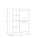 Highboard >HAVANNA< 2 Türen, Alteiche Dekor - 111,7x143,7x42,2cm (BxHxT)