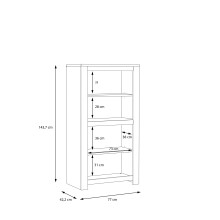 Stauraumvitrine >HAVANNA< 2 Türen, Alteiche Dekor - 77x143,7x42,2cm (BxHxT)